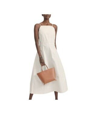 Everlane Structured Cotton Bell Dress, Size 8, White, NWT